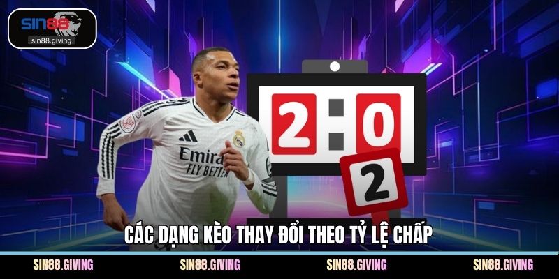 Các dạng kèo thay đổi theo tỷ lệ chấp